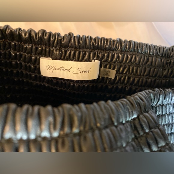 Mustard Seed faux leather skort - Picture 4 of 10